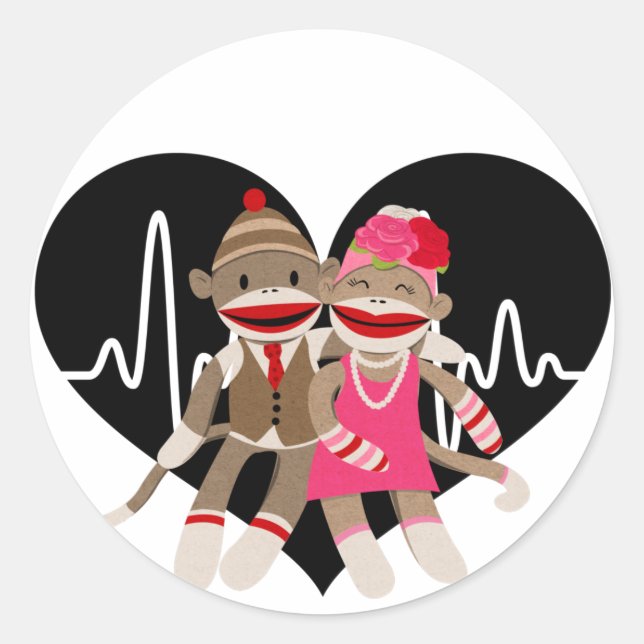 Adesivo Redondo Macaco Sock (Frente)