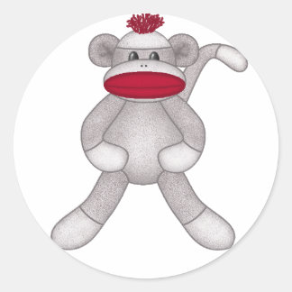Adesivo Redondo Macaco Sock