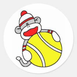 Adesivo Redondo Macaco tênis Sock