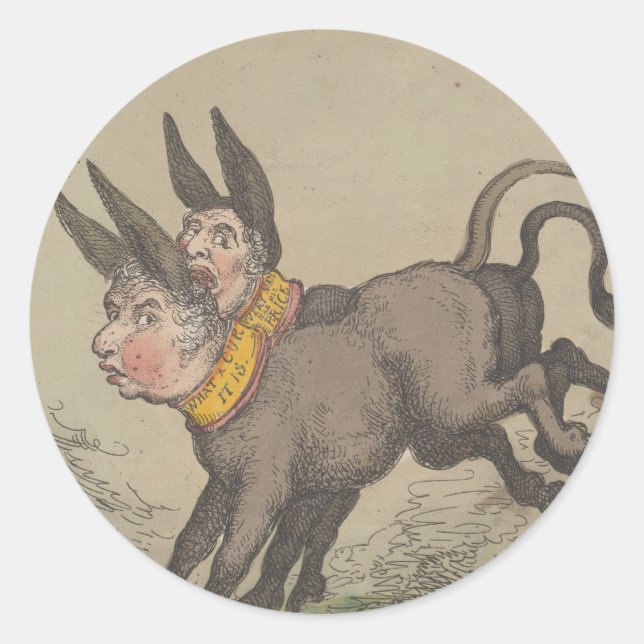 Adesivo Redondo Macacos-burros - Paletas redondas para artigos de  (Frente)