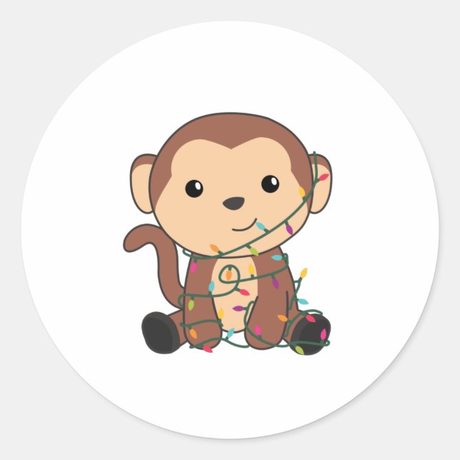 Adesivo Redondo Macacos Macacos Macacos-Macacos-De-inverno (Frente)