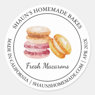Adesivo Redondo Macaron Baking Modern