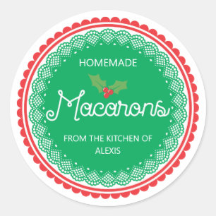 Adesivo Redondo Macaron de Natal