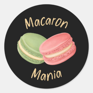 Adesivo Redondo Macaron Mania Macaron Lover