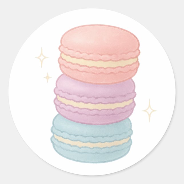 Adesivo Redondo Macaron stack (Frente)
