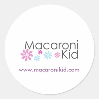 Adesivo Redondo Macaroni Kid Round Stickers