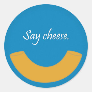 Adesivo Redondo Macaroni Smile Stickers