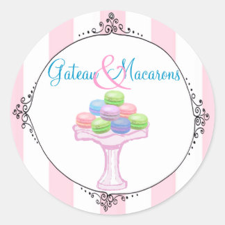 Adesivo Redondo Macarons Stickers