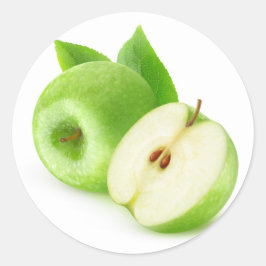 Adesivo Redondo Maçãs verdes