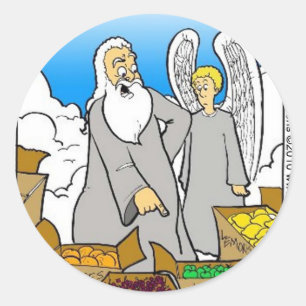 Adesivo Redondo Maçãs Verdes Maçãs Engraçadas Cartões Camisetas e