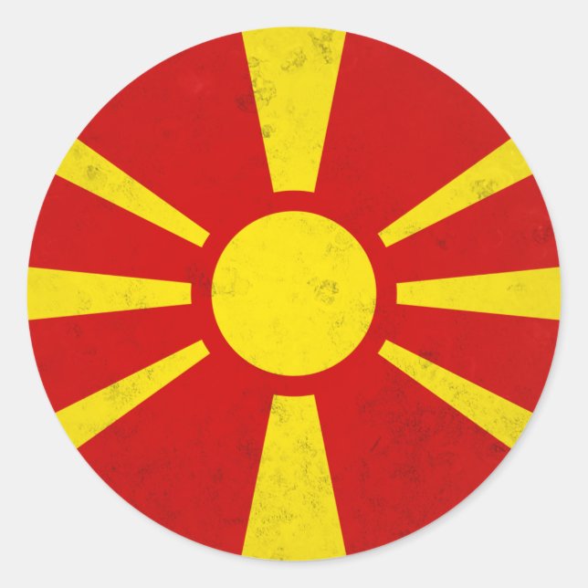 Adesivo Redondo Macedônia do Norte (Frente)