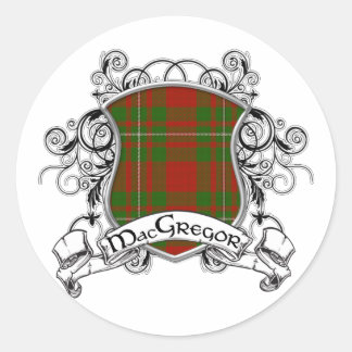 Adesivo Redondo MacGregor Tartan Shield