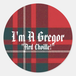 Adesivo Redondo MacGregorPlay, sou Gregor, "Ard Choille!"
