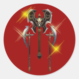 Adesivo Redondo Machado machado de briga battle axe ax