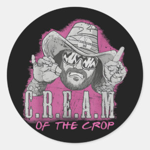 Adesivo Redondo Macho Creme De Culturas Oh Sim Retro Funny Vintage