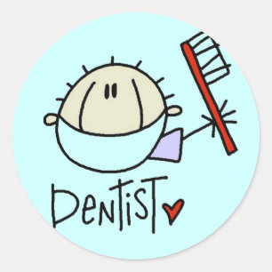 Adesivo Redondo Macho Dentist Stickers