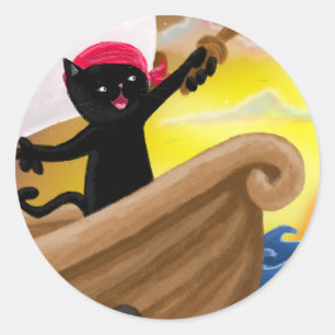 Adesivo Redondo Machu no Sea Sticker