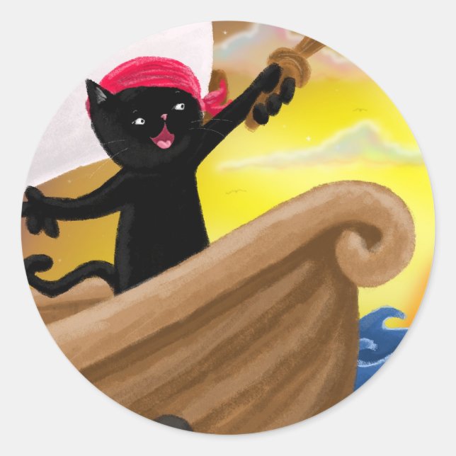 Adesivo Redondo Machu no Sea Sticker (Frente)