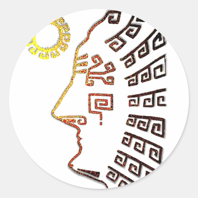 Adesivo Redondo Machu Picchu Cusco Peru (Frente)