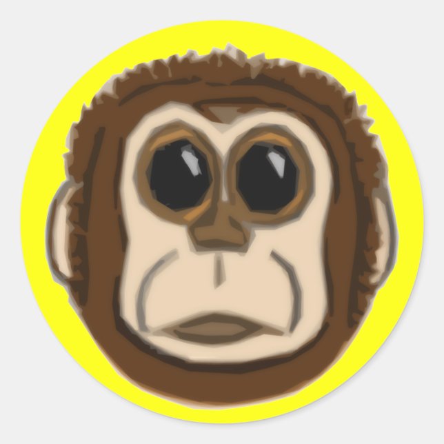 Adesivo Redondo Mackey Face Stickers (Frente)