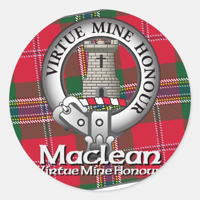 Adesivo Redondo Maclean Clan (Frente)
