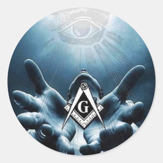 Adesivo Redondo Maçons gratuitos, 32º grau do Shriner (Frente)