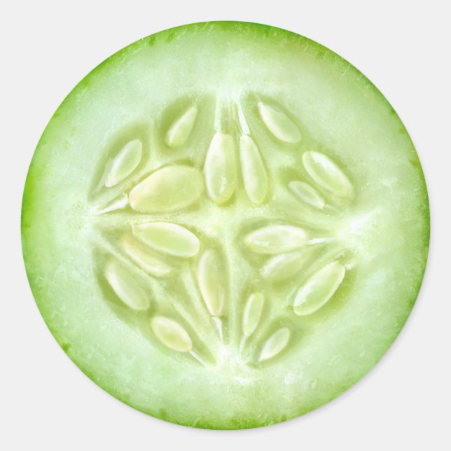 Adesivo Redondo macro pepino (Frente)
