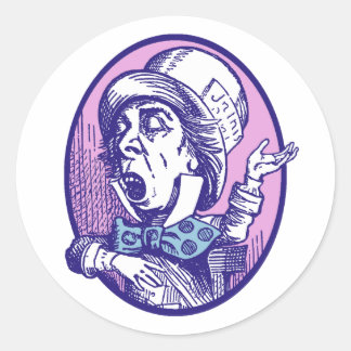 Adesivo Redondo Mad Hatter