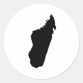 Adesivo Redondo Madagascar Silhouette