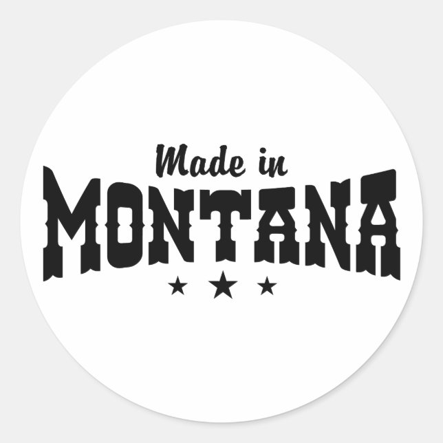 Adesivo Redondo Made In Montana (Frente)