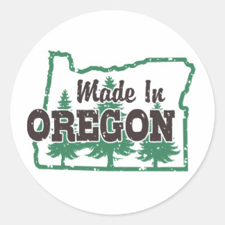 Adesivo Redondo Made In Oregon