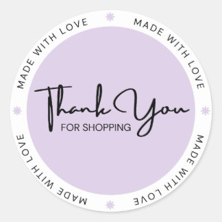 Adesivo Redondo Made with Love Stickers 