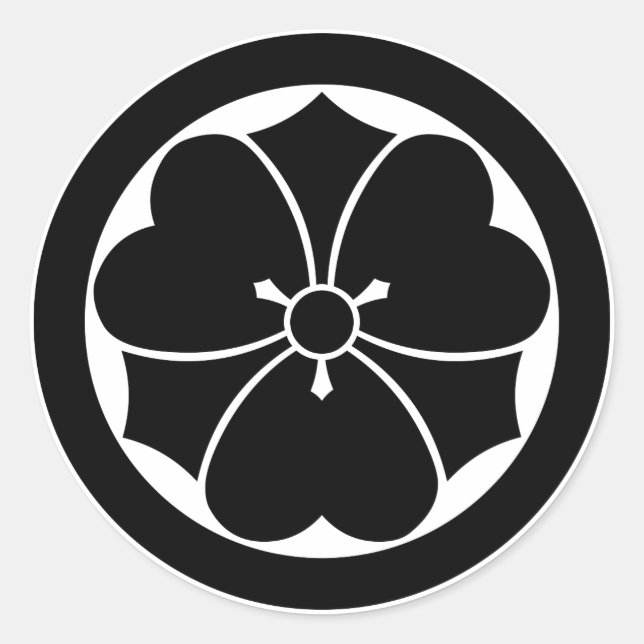 Adesivo Redondo Madeira amaldiçoada com espadas em círculo (Frente)