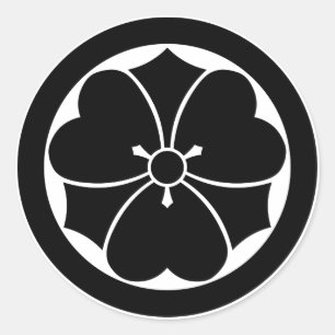 Adesivo Redondo Madeira amaldiçoada com espadas em círculo