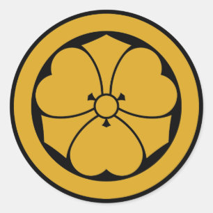 Adesivo Redondo Madeira com espadas em círculo 1