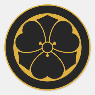 Adesivo Redondo Madeira com espadas em círculo 1