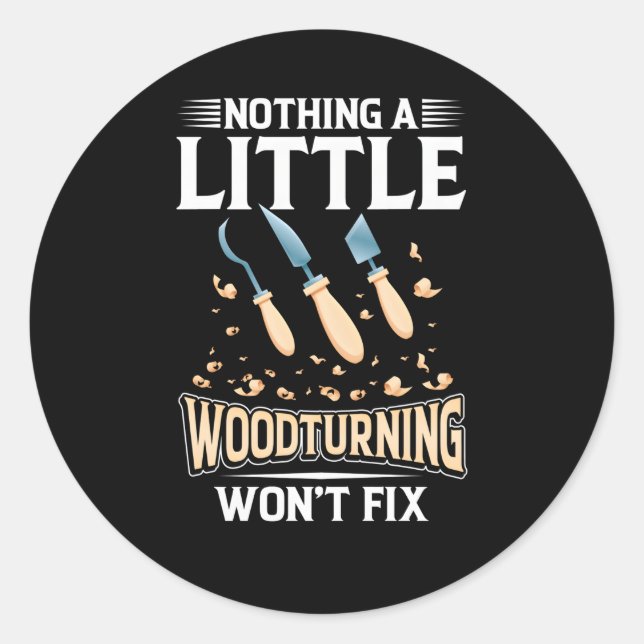 Adesivo Redondo Madeira de madeira lança papel-sanduíche Chisel Ma (Frente)