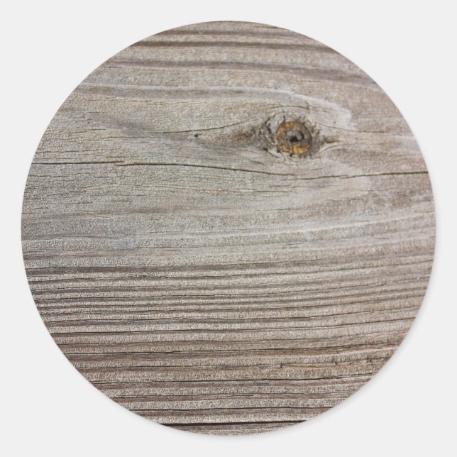 Adesivo Redondo Madeira envelhecida (Frente)