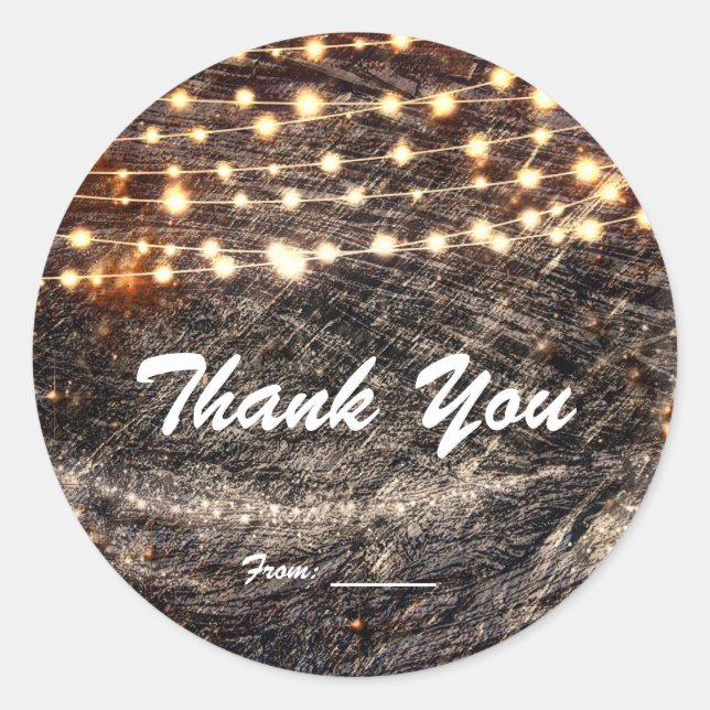 Adesivo Redondo Madeira Latido russa e luzes brilhantes caem em fa (Frente)