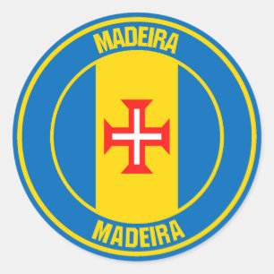 Adesivo Redondo Madeira Round Emblem