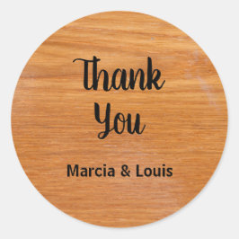 Adesivo Redondo Madeira russa com nomes