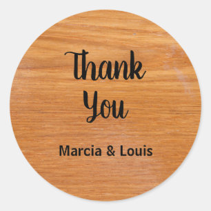 Adesivo Redondo Madeira russa com nomes