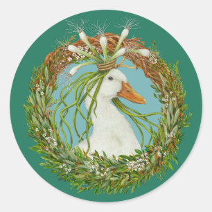 Adesivo Redondo Madeline em primavera com fundo lacrimogêneo