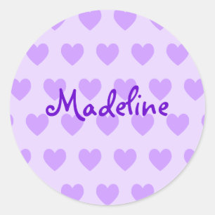 Adesivo Redondo Madeline no roxo
