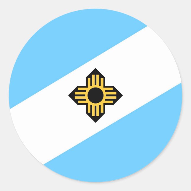 Adesivo Redondo Madison City flag Wisconsin estado América do país (Frente)