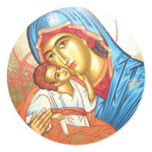 Madona com Jesus Bizantino, Ícone Religioso