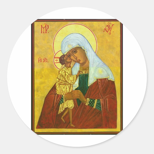 Adesivo Redondo Madona e Criança (Frente)