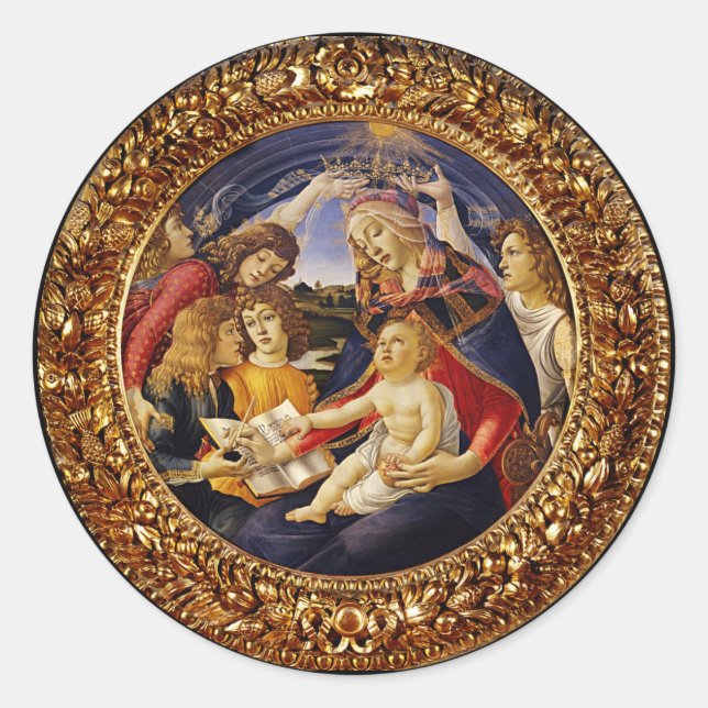 Adesivo Redondo Madonna del Magnificat (Frente)