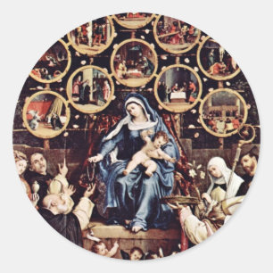 Adesivo Redondo Madonna do rosário pelo loto Lorenzo (o melhor