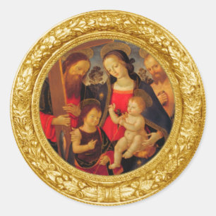 ADESIVO REDONDO MADONNA E CRIANÇA